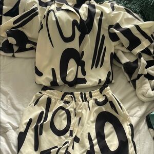 Elegant Black and Cream Women's Jumpsuit